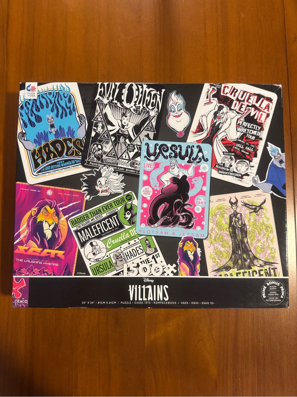 Disney Villains Poster Puzzle - 1500 piece